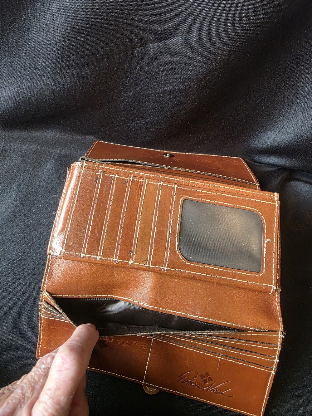 Patricia Nash Cognac Brown Leather Travel Wallet - Picture 9 of 9